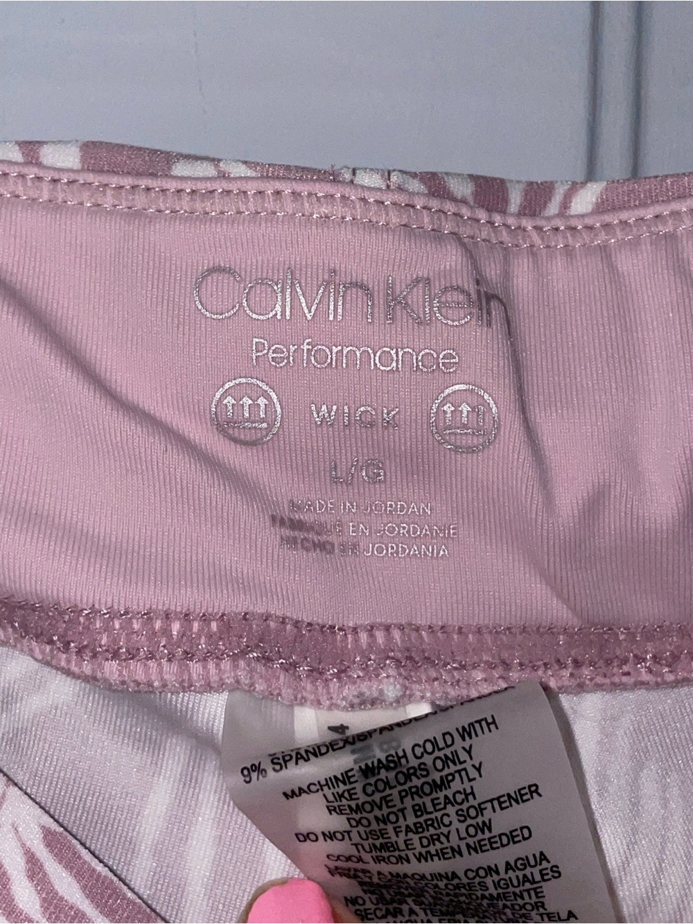 Calvin Klein Dusty Pink Botanical-Print Leggings - Picture 2 of 5
